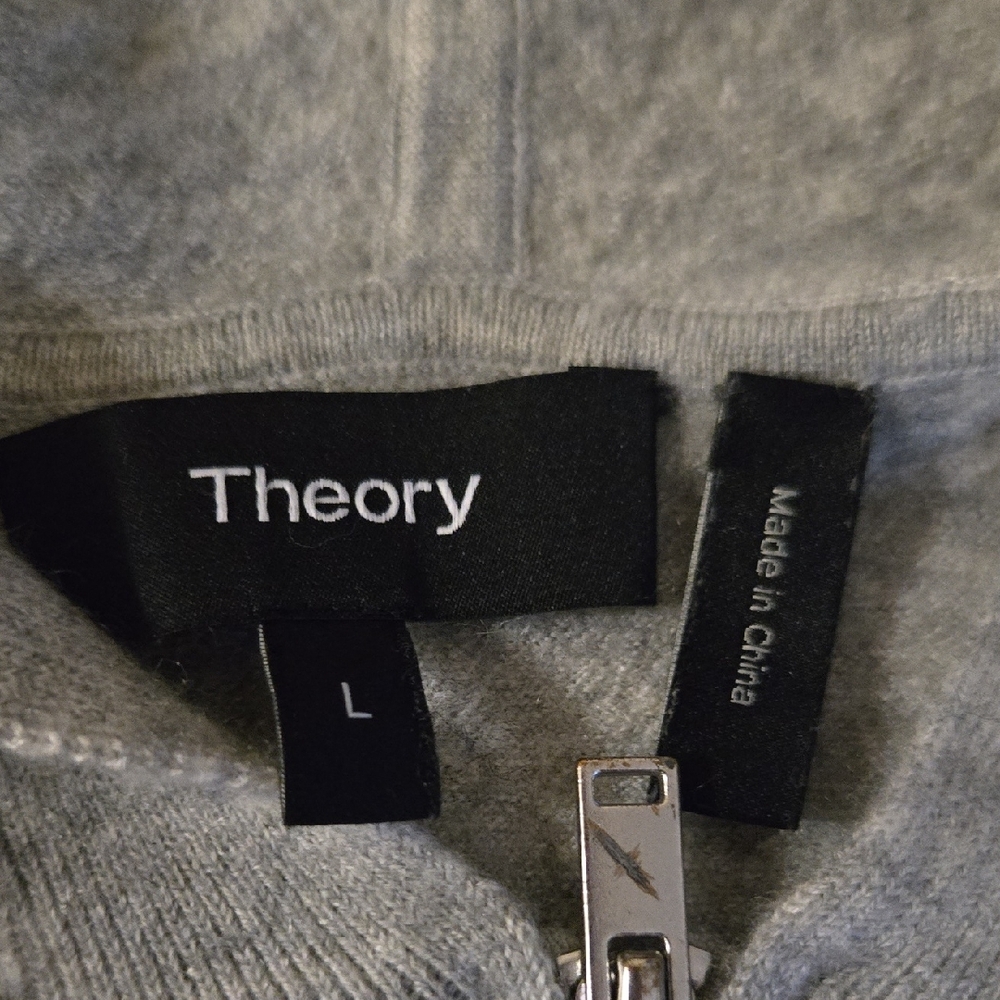 Theory Light Gray Zip-Up Jacket - image 2
